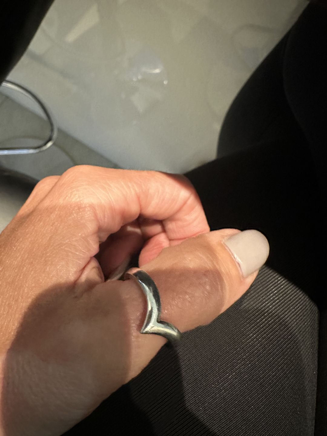 Customer photo review of Grecian Wishbone Stacking Ring