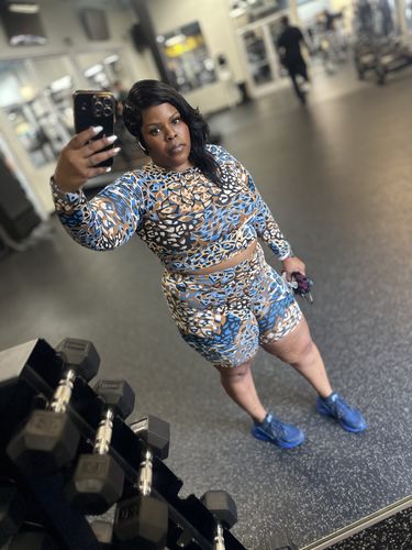 Customer photo review of Enchanted High Waist Scrunch Biker Short