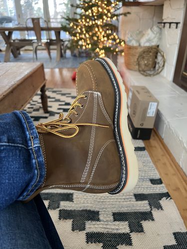 Customer photo review of 6 Inch Moc Steel Toe Boot