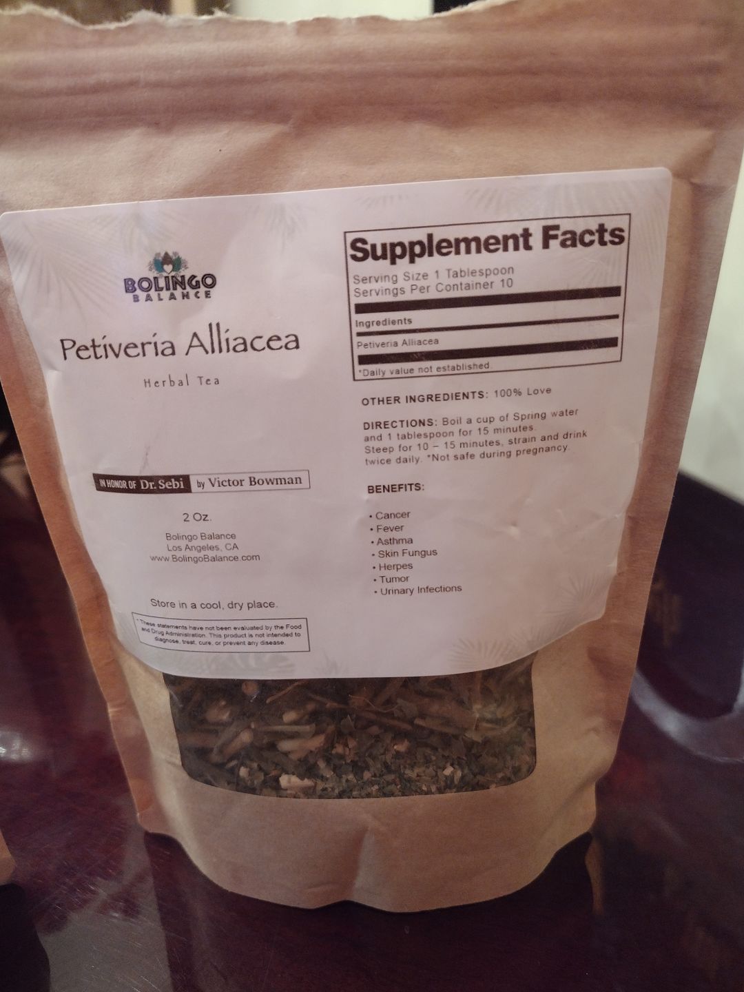 Customer photo review of PETIVERIA ALLIACEA