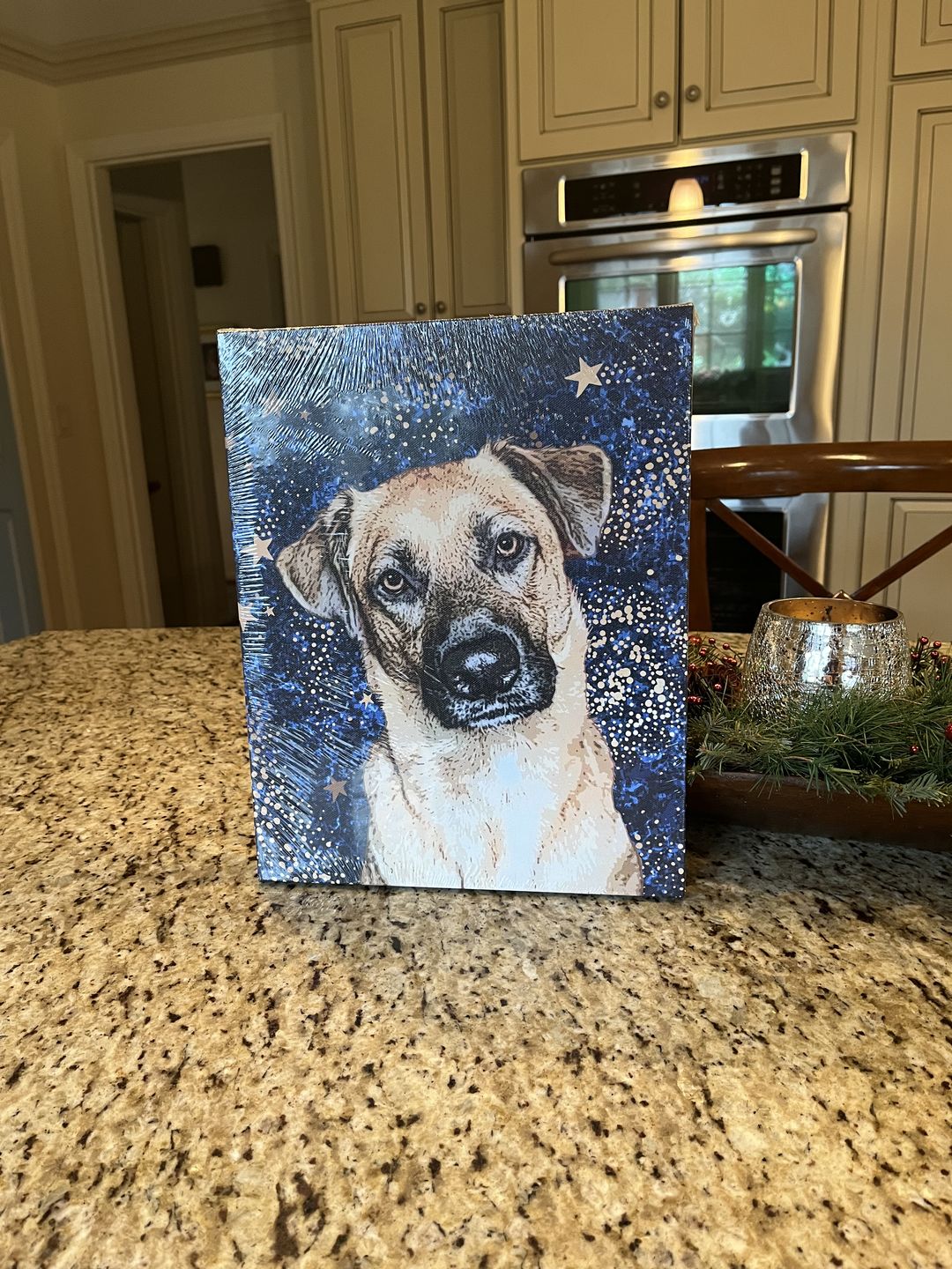 Customer photo review of Custom Pet Art Canvas Wrap