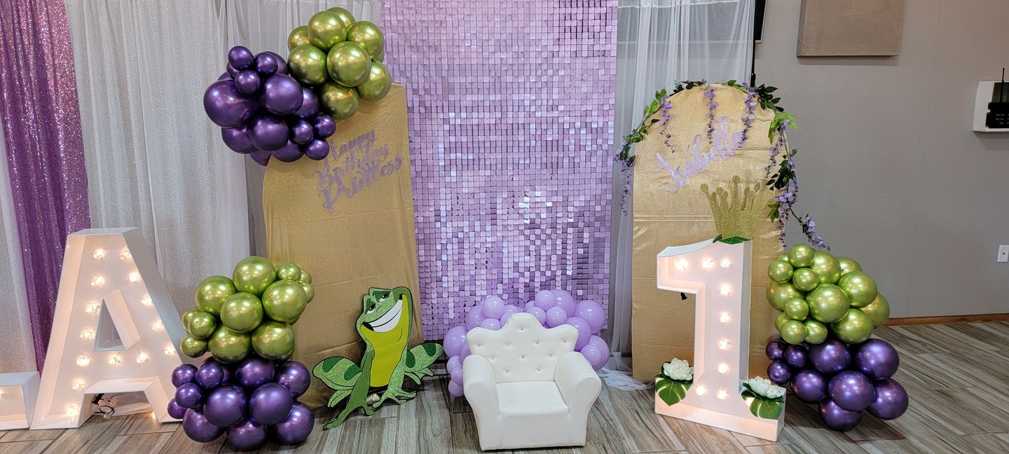 Customer photo review of Lilac Shimmer Wall Panels – Easy Setup Birthday/Event/Theme Party Decorations