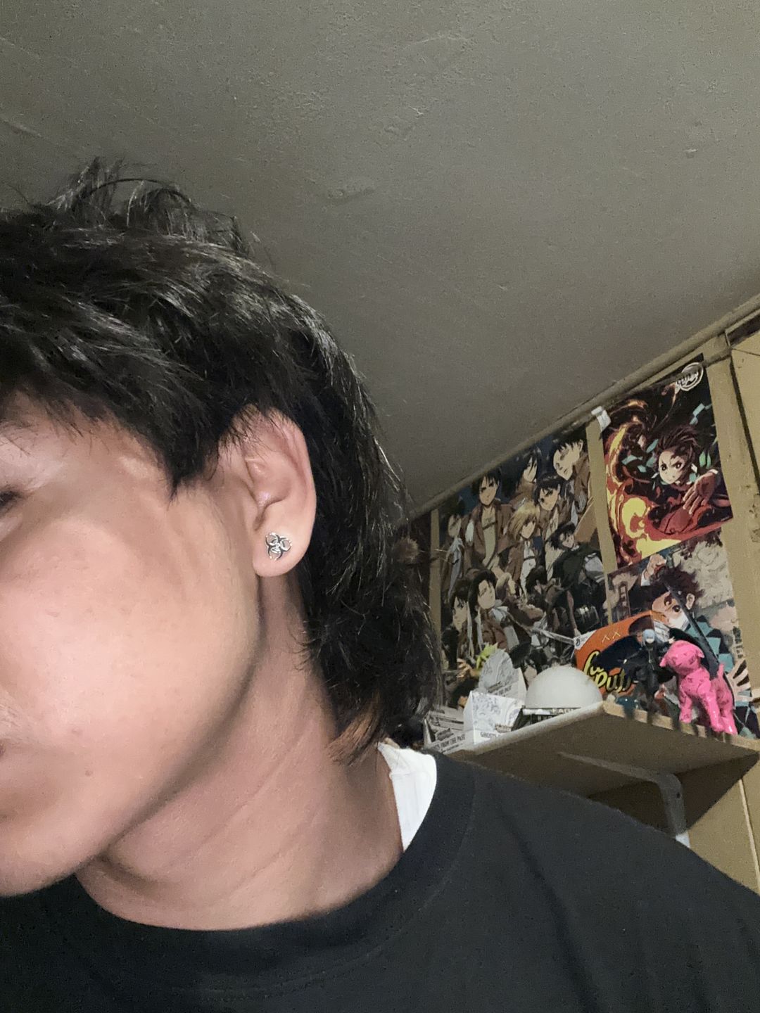 Customer photo review of BIOHAZARD STUD EARRING