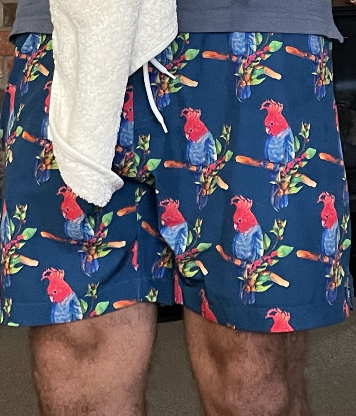 Customer photo review of Gang-gang Cockatoo Men's Boardshorts