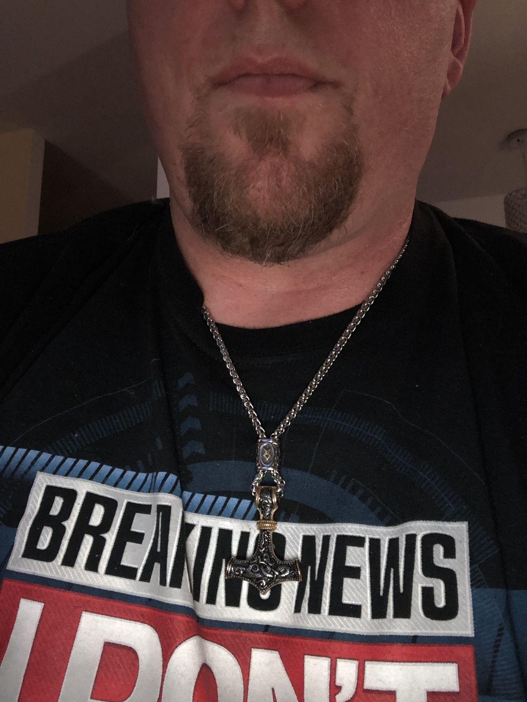 Customer photo review of Mjölnir - Thor's Hammer Stainless Steel Necklace
