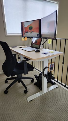 Customer photo review of Evo Electric Standing Height Adjustable  Desk(Free Shipping Nationwide)