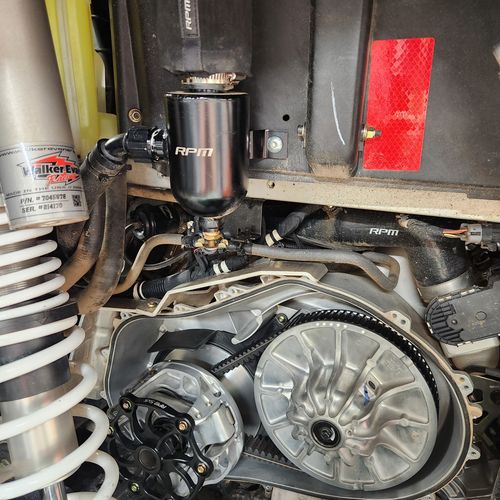Customer photo review of RPM SxS Polaris RZR Turbo, XPT, Turbo R, S, & PRO XP Oil Catch Can
