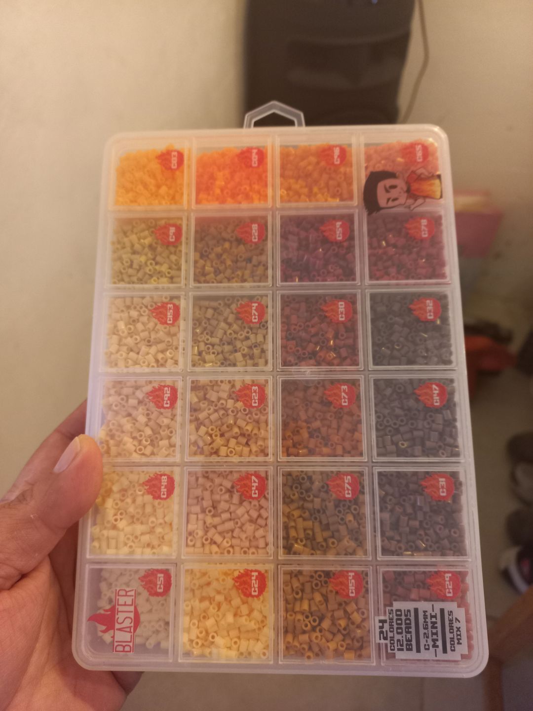 Customer photo review of Caja Organizadora 24 Espacios - 12.000 Beads MINI 2.6mm