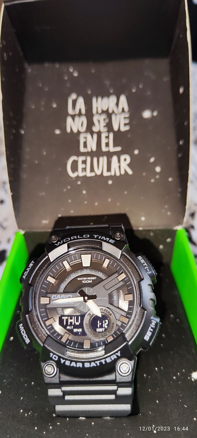 Customer photo review of Reloj Casio Análogo-Digital Vintage AEQ-110W-1BVDF Negro