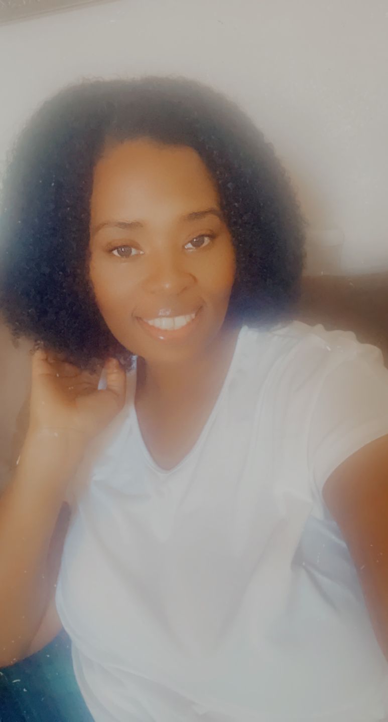 Customer photo review of Mary Afro Kinky Curly Human Hair Headband Wig