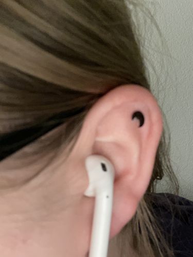 Customer photo review of Crescent Moon Cartilage Ring