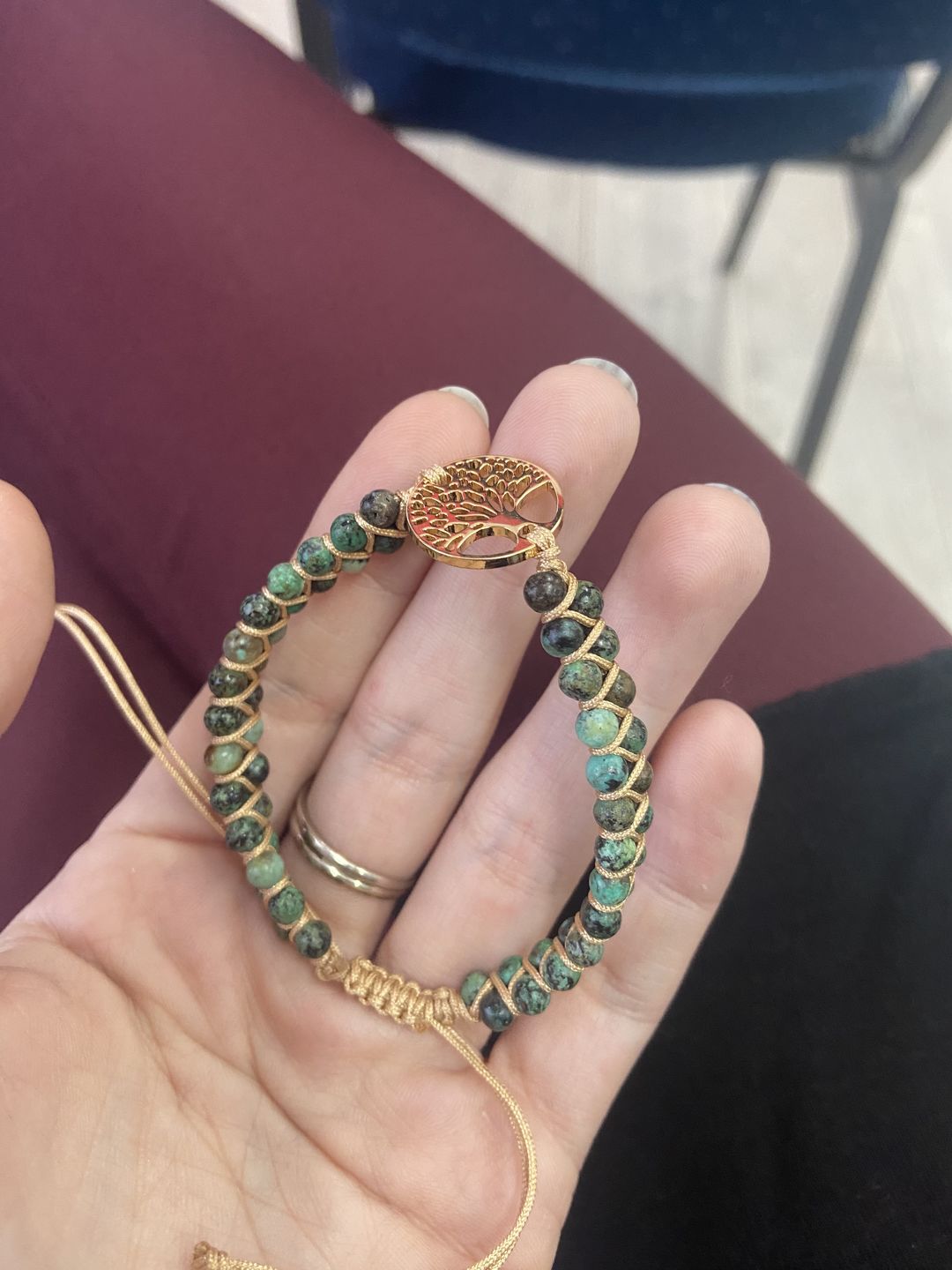 Customer photo review of Tree of Life African Jasper Bracelet