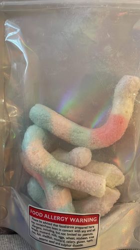 Customer photo review of Freeze Dried Sour Worms