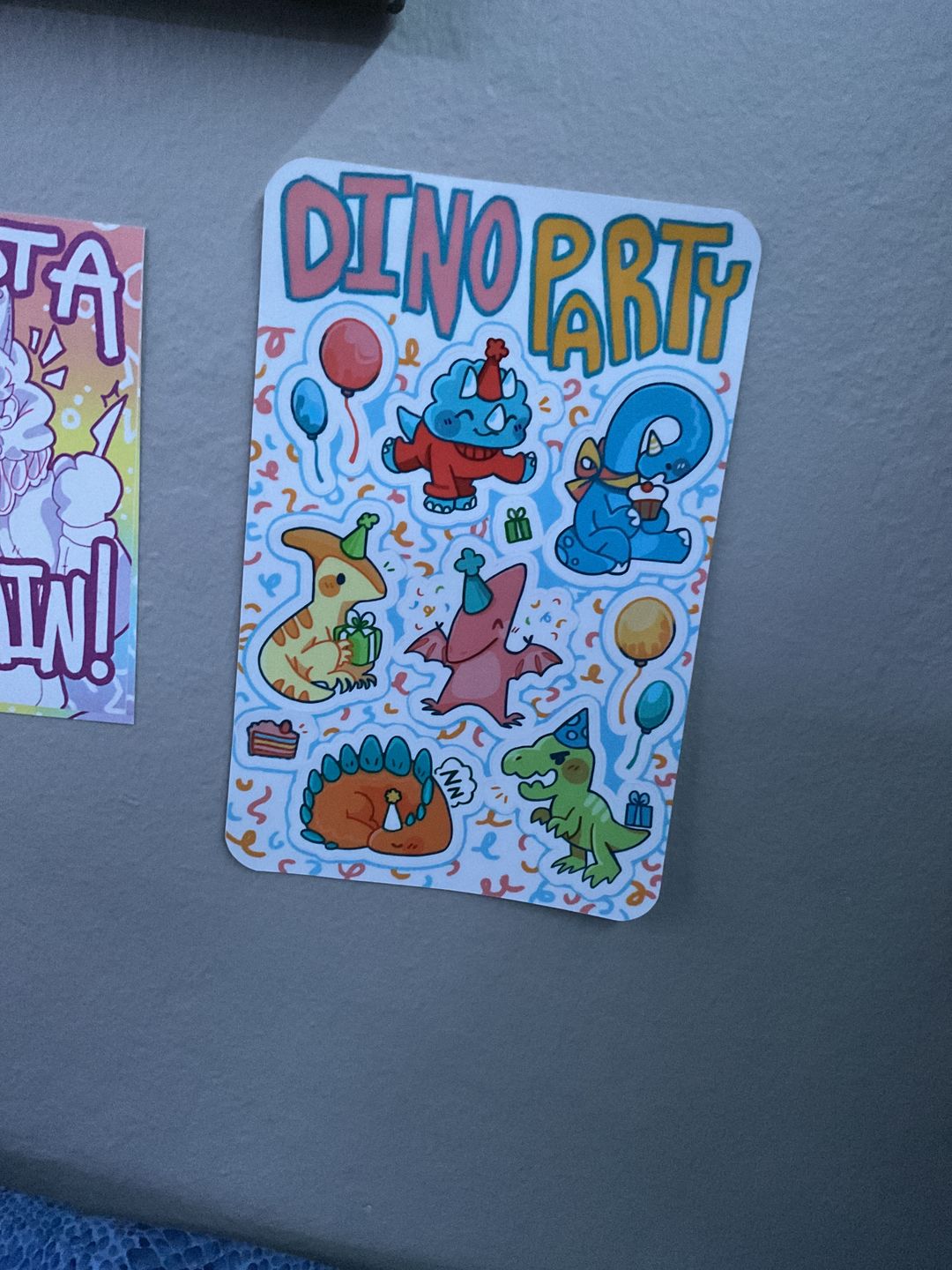 Customer photo review of Dino Party Sticker Sheet