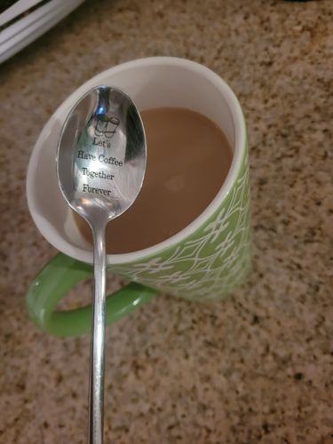 Customer photo review of Cute Spoon-Let's Have Coffee Together Forever