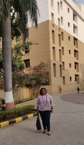 Customer photo review of Linen Striped Top - Pink And White