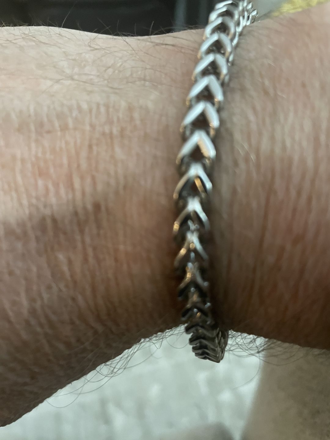 Customer photo review of 6mm Black Leather Bracelet