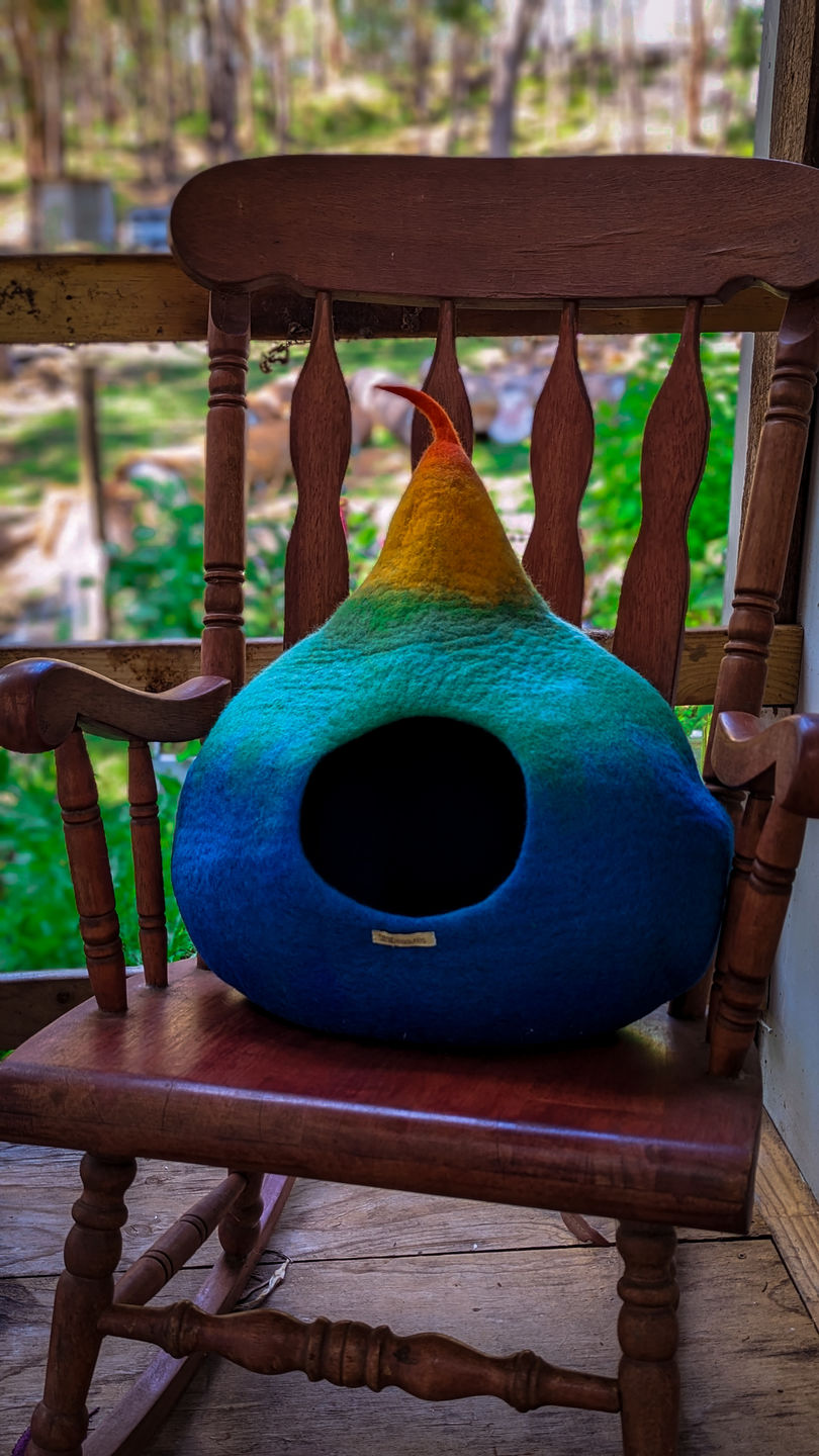 Customer photo review of Cat Cave - Rainbow Teardrop