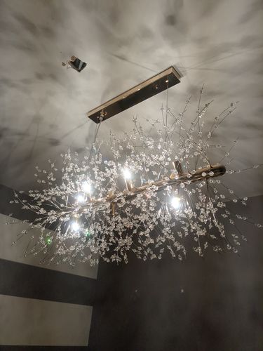 Customer photo review of Modern 9-Light Crystal Chandelier
