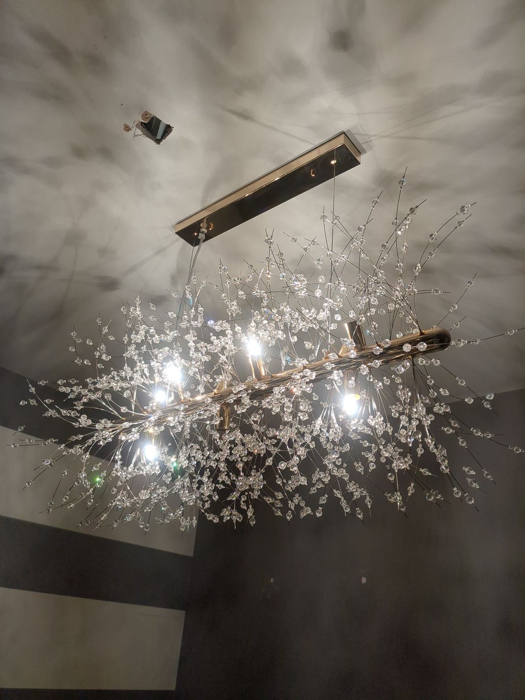 Customer photo review of Modern 9-Light Crystal Chandelier