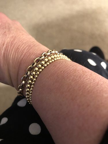 Customer photo review of juno bracelet double stack (3+4mm)