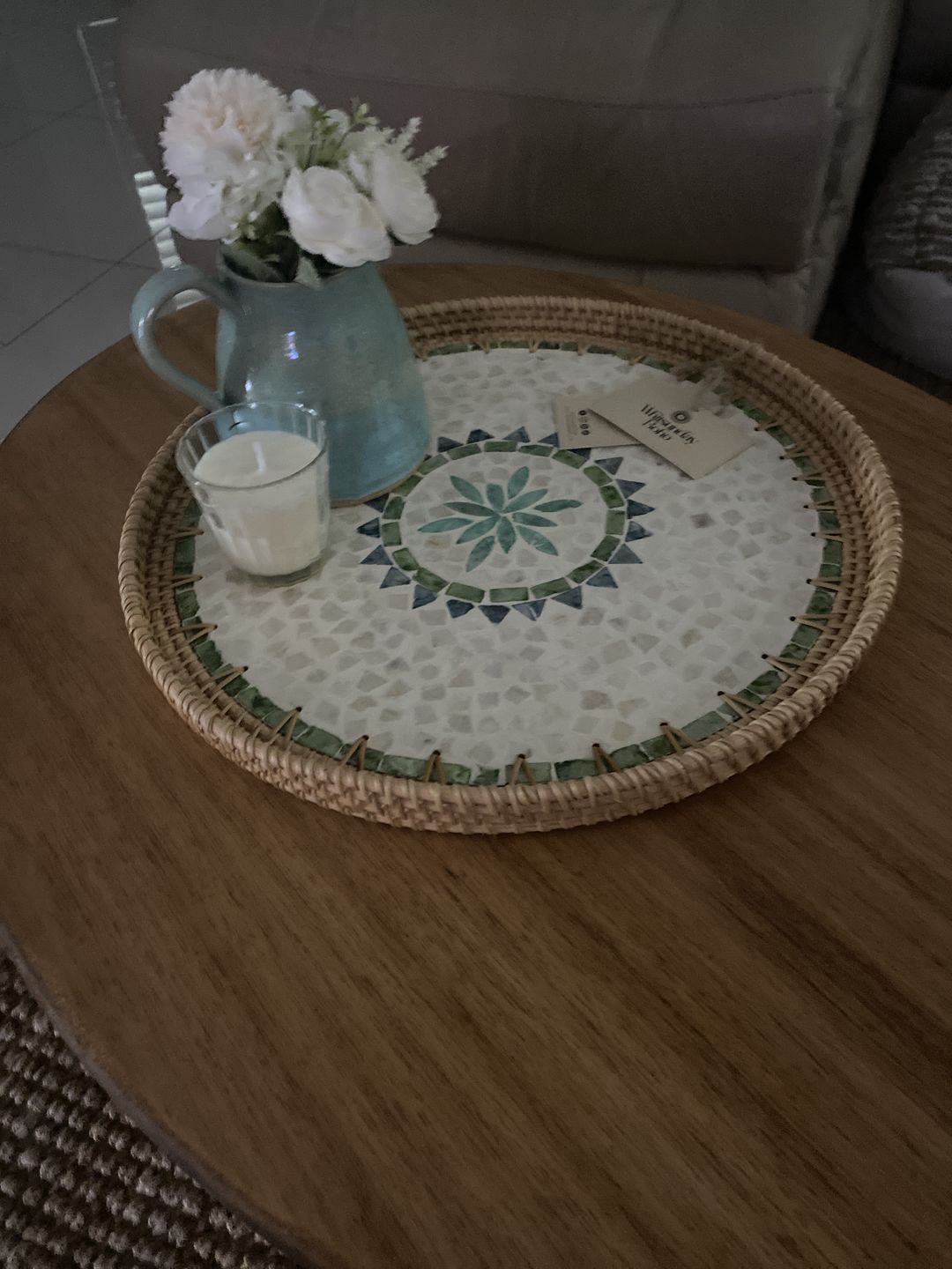 Customer photo review of Oasis Rattan Dispay Tray