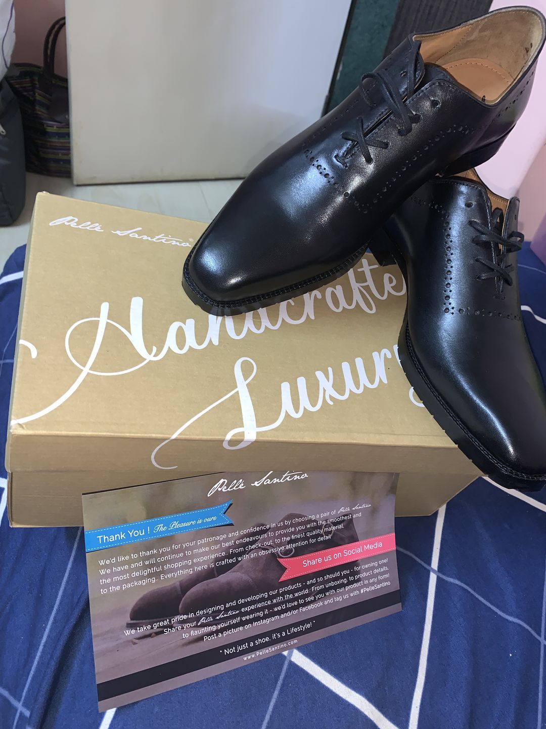 Customer photo review of Wholecut Oxfords - Black