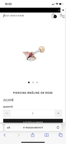 Customer photo review of Piercing Maëline Or Rose
