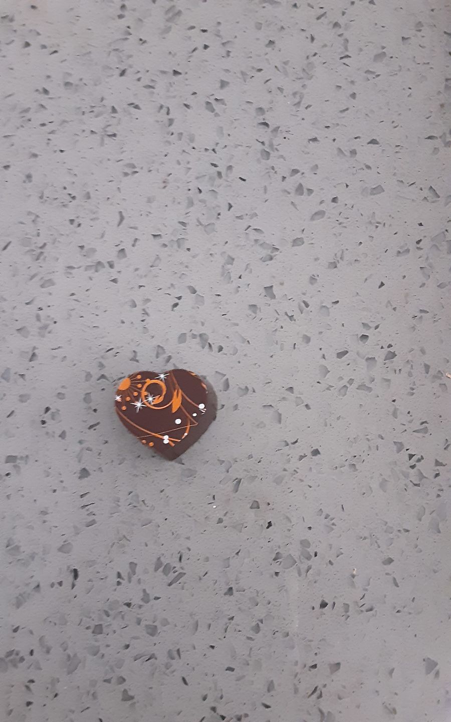 Customer photo review of Caramel Heart Dark Chocolate