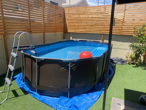 Customer photo review of Piscina Estructural Ovalada Avenli 4.27x2.75x1 m  8m3