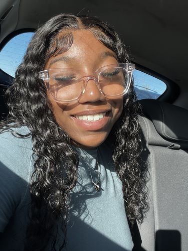 Customer photo review of Water Wave 4x4 Lace Closure Wigs Virgin Human Hair Transparent Lace Wigs