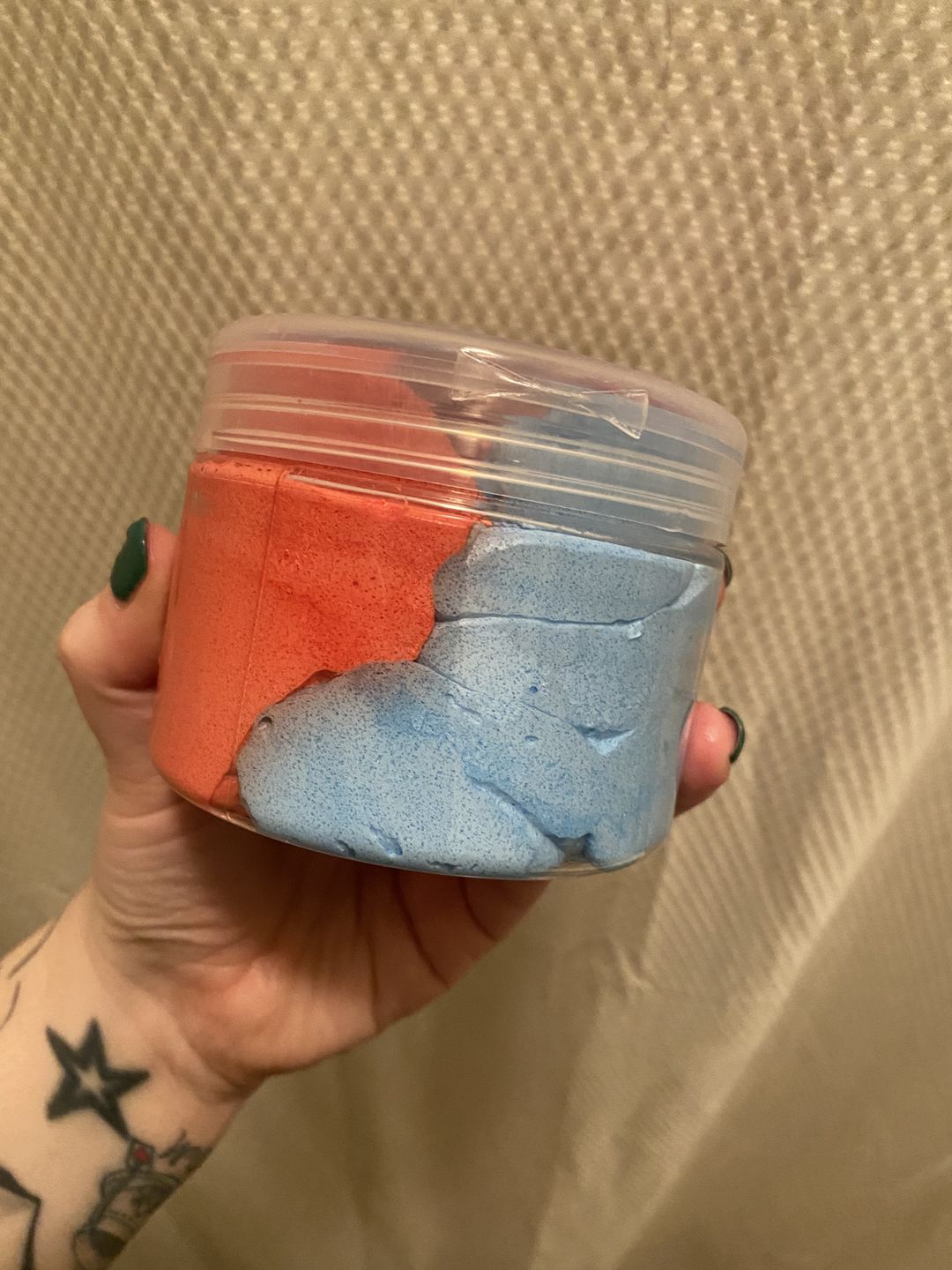 Customer photo review of Crazy Berry Split Scrub (Blue Raspberry & Cherry)