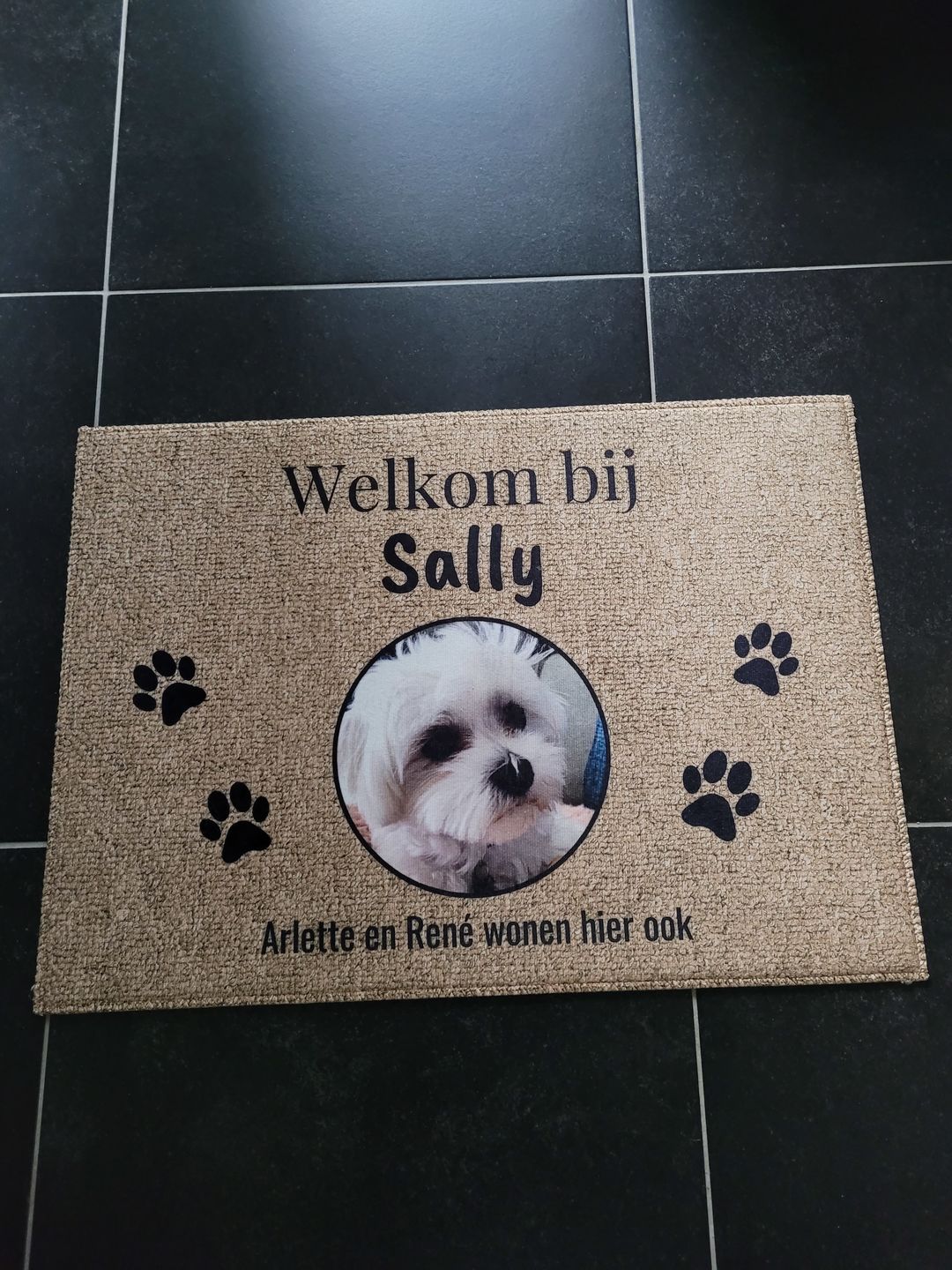 Customer photo review of Eigen foto - Gepersonaliseerde huisdier deurmat
