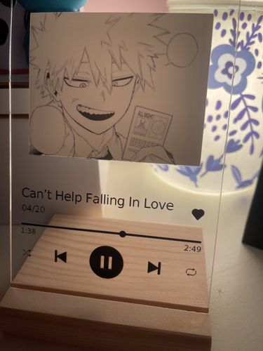 Customer photo review of Custom Song Plaque - The Best Anniversary Gift for Couples