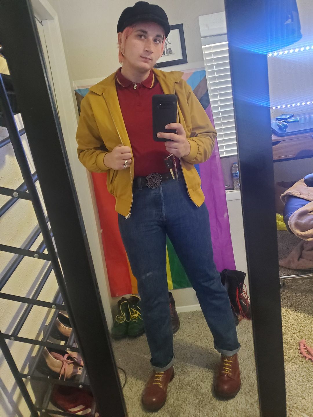 Customer photo review of **NEW**  Harrington Jacket - MUSTARD