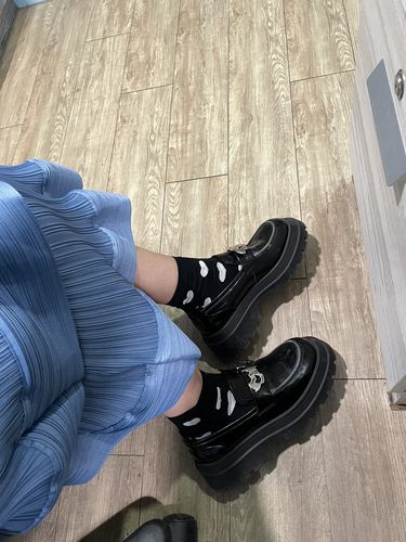 Customer photo review of Metallic Detail Loafers