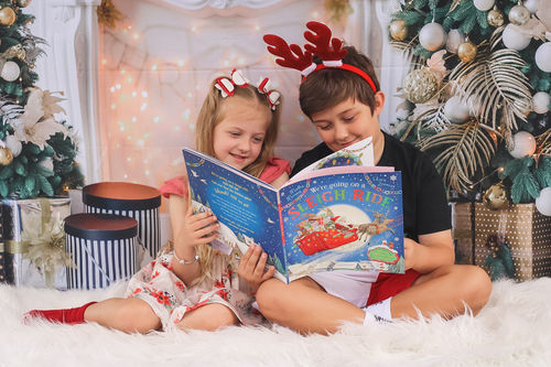 Customer photo review of Kate Christmas White Room Pinetrees Gifts Fireplace Decoration Backdrop for Photography