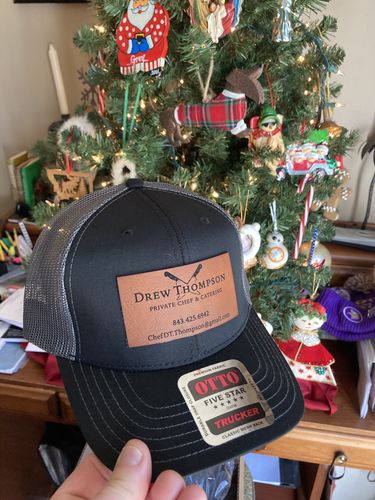 Customer photo review of [6 Pack] 112 Style Leather Patch Trucker Hats - Rectangle Patch