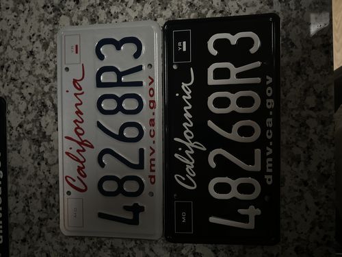 Customer photo review of 2011-2021 CALIFORNIA LICENSE PLATE DMV.CA.GOV - BLACK WITH WHITE TEXT 6"x12" (156.5mm x 305mm)