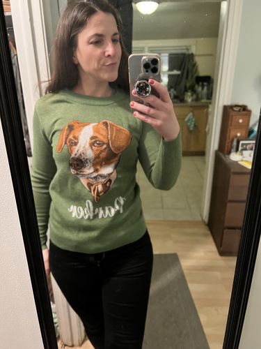 Customer photo review of Portrait Only Pet Custom Sweater
