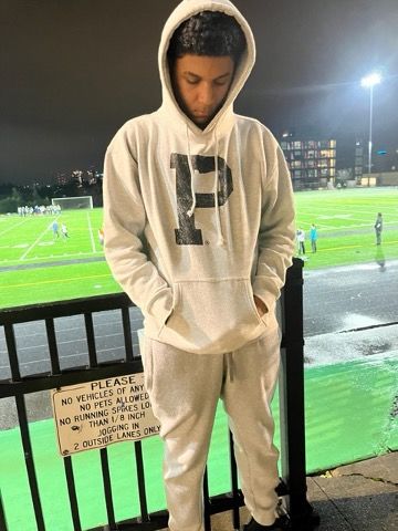 Customer photo review of Soft-Blend "P" Hoodie - Grey