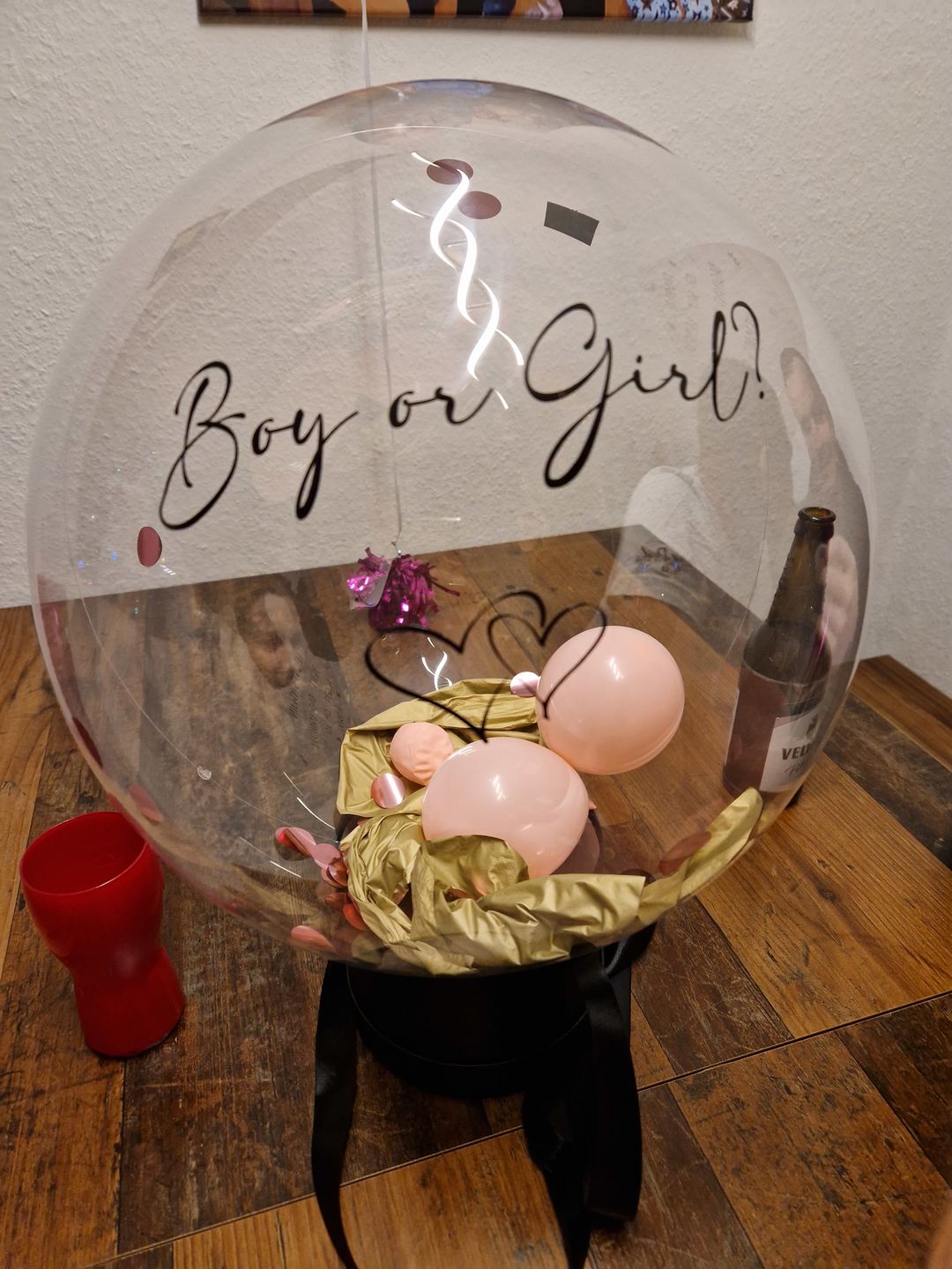 Customer photo review of Pop Up Gender Reveal Ballon