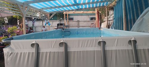 Customer photo review of Piscina Estructural Rectangular Avenli 5.49x2.8x1.22 cm 14m3