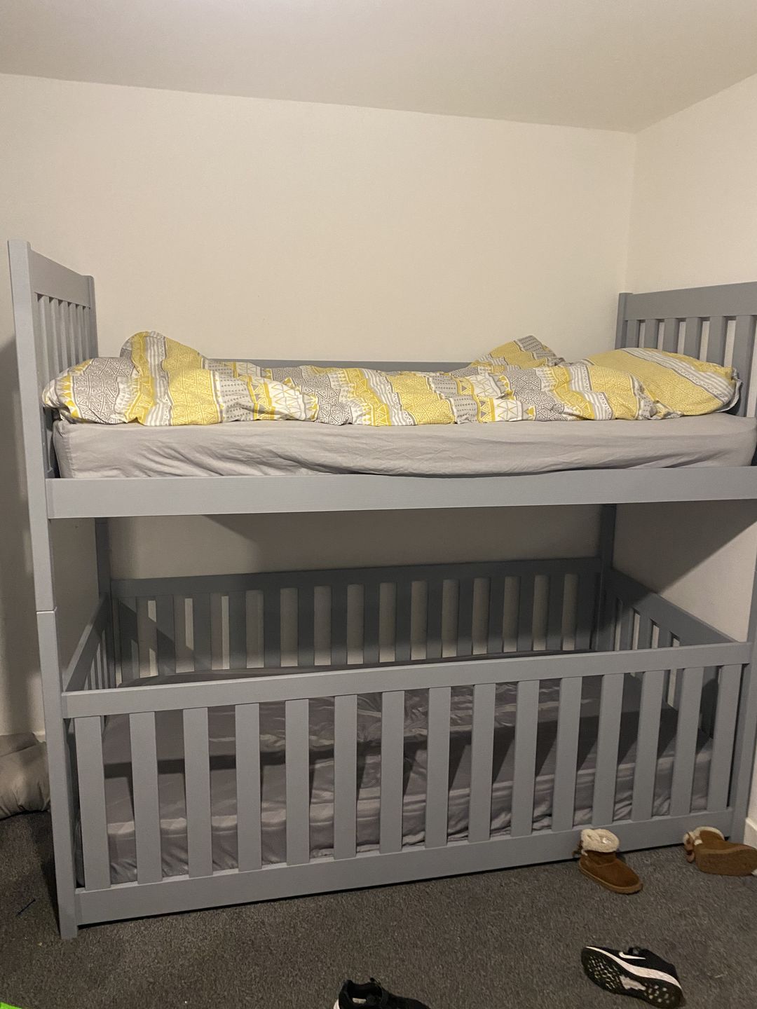 Customer photo review of Wooden Bunk Bed Cris with Cot Bed