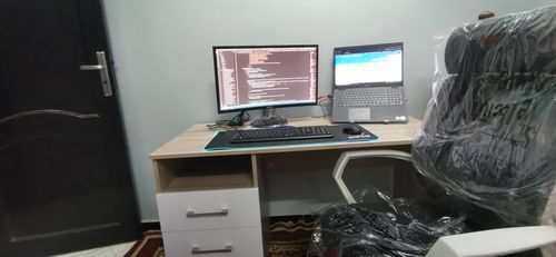 Customer photo review of كرسي مكتب متحرك - أسود - OC326