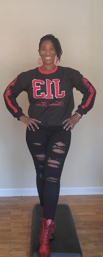 Customer photo review of Delta Sigma Theta FOUNDER’S DAY CELEBRATION SWEATSHIRT *PRE ORDER*