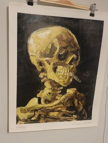 Customer photo review of Van Gogh’s Skeleton Smoking - Paint by Numbers