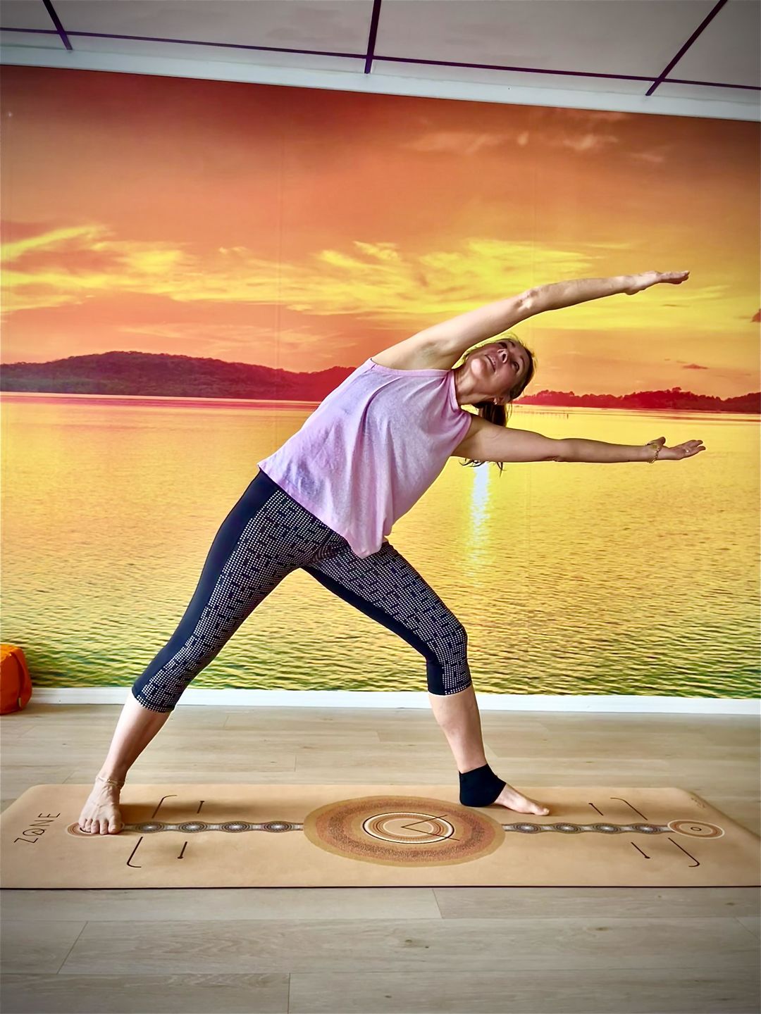 Customer photo review of Listening To Country Cork Yoga Mat