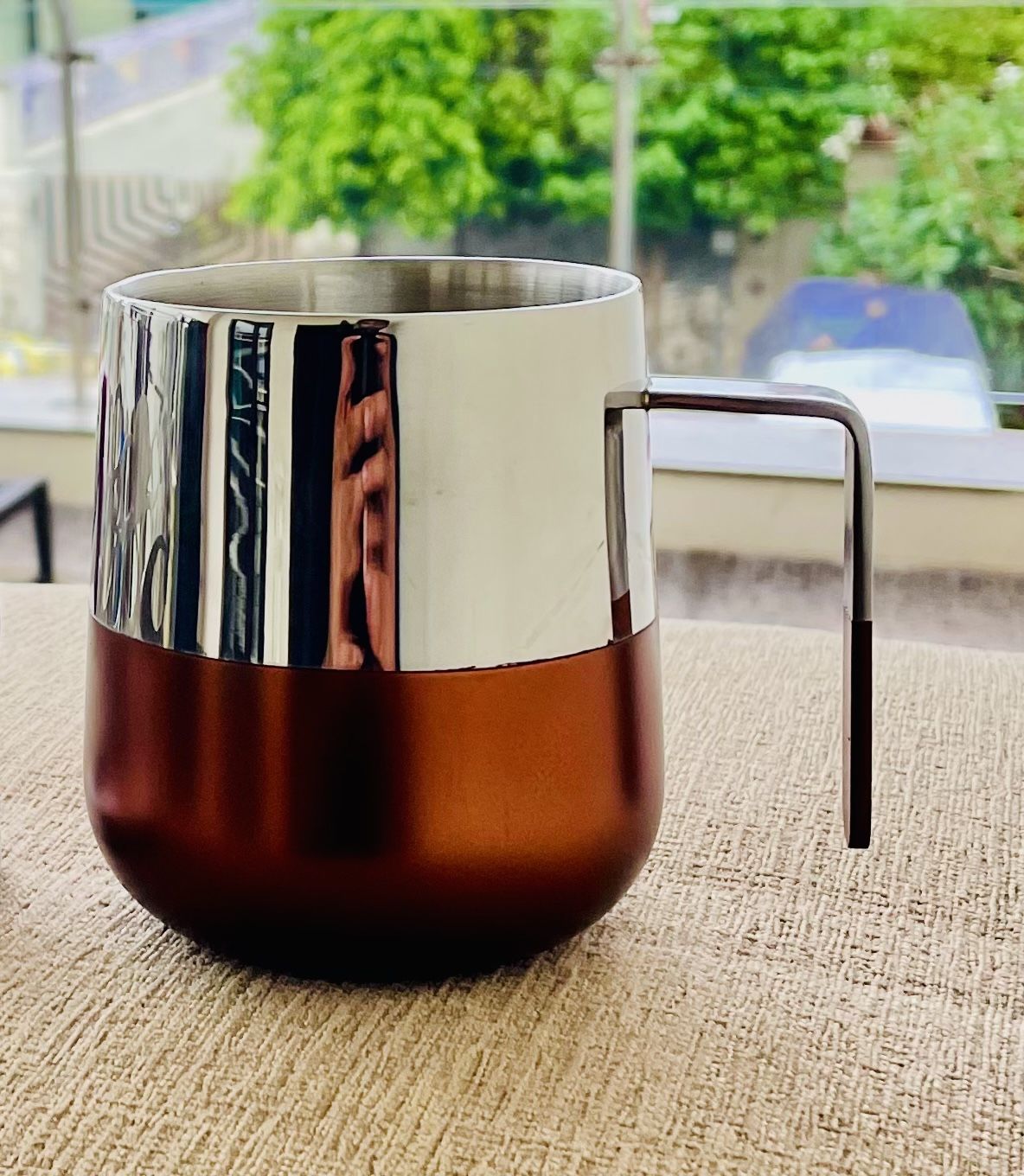 Customer photo review of Chromology Stainless Steel Mug | Luxury Cup Set of 2 | Bronze