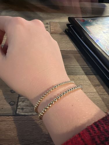 Customer photo review of juno bracelet double stack (3+4mm)
